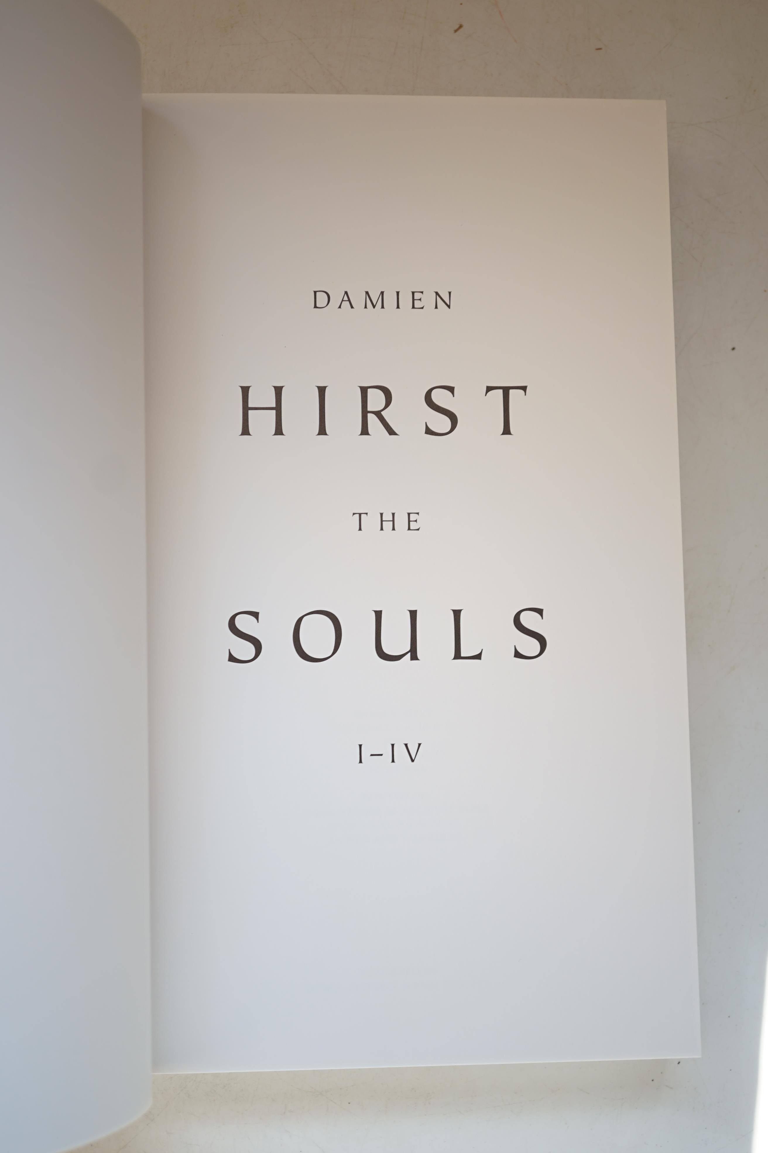 Hirst, Damien - The Souls I - IV, 1st edition, tall 8vo, publisher’s decorated full beige cloth, illustrated in colour throughout, including 4 metallic foil blocked printed leaves of plates, Other Criteria & Paul Stolper